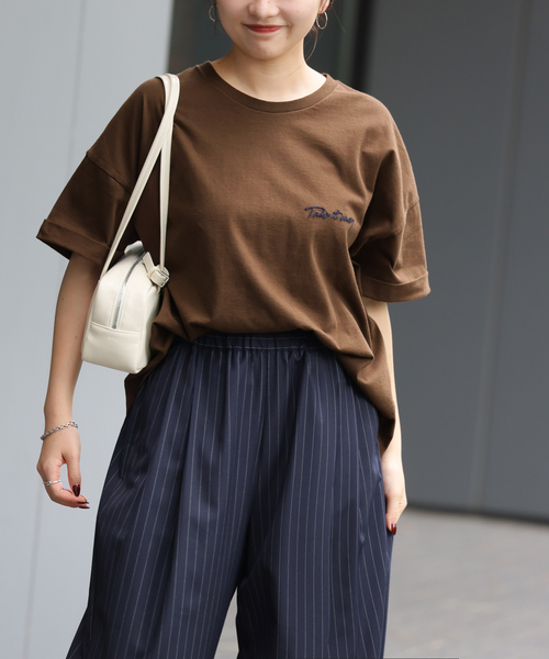 25AW新作］刺繍ロゴハーフスリーブT（Tシャツ/カットソー
