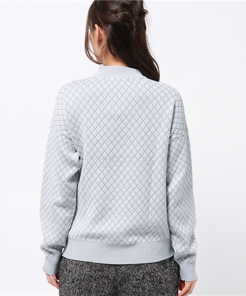 SEVENDAYS=SUNDAY（セブンデイズサンデイ）の「１２Ｇダイヤ柄ジャガードプルオーバー（ニット/セーター・レディース・杢グレー/オートミール/ネイビー/カーキ・LARGE/MEDIUM）」の7枚目の写真