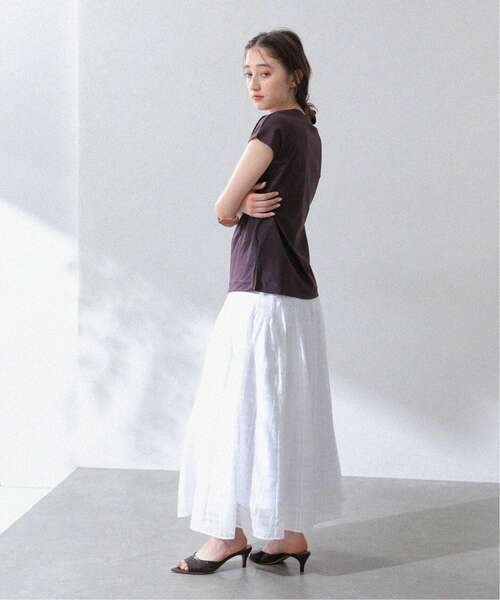 La TOTALITE（ラトータリテ）の「《追加》【洗える】スムースハイネックプルオーバー（Tシャツ/カットソー・レディース・ホワイト/ブラウン/ボルドー・FREE）」の14枚目の写真