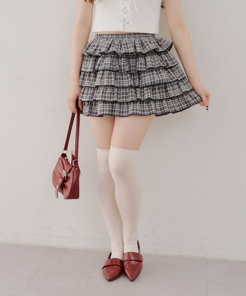 Another Branch olive des olive（アナザーブランチオリーブデオリーブ）の「【＠may_81oセレクト】アソートフリフリミニスカート（スカート・レディース・ブラック/レオパード/ドット/チェック・FREE）」の21枚目の写真