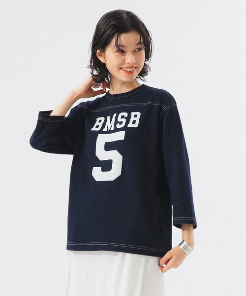 BEAMS BOY（ビームスボーイ）の「【ビームスの百名品】テンジク フットボール 3/4 Tシャツ（Tシャツ/カットソー・レディース・グレー/ホワイト/パープル/ネイビー・1/2）」の3枚目の写真