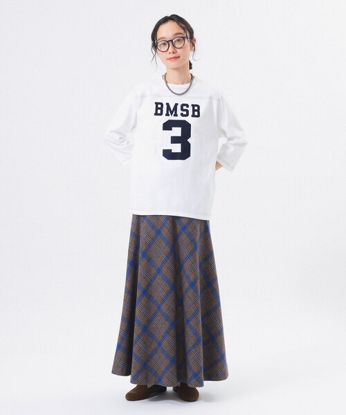 BEAMS BOY（ビームスボーイ）の「【ビームスの百名品】テンジク フットボール 3/4 Tシャツ（Tシャツ/カットソー・レディース・グレー/ホワイト/パープル/ネイビー・1/2）」の9枚目の写真