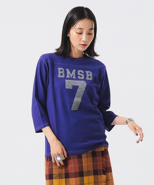 BEAMS BOY(ビームスボーイ)の「テンジク フットボール 3/4 Tシャツ(Tシャツ/カットソー・レディース・グレー/ホワイト/パープル/ネイビー・1/2)」の20枚目の写真