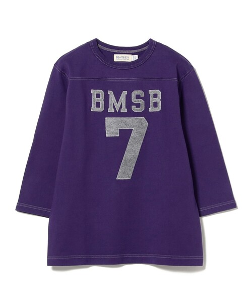 BEAMS BOY(ビームスボーイ)の「テンジク フットボール 3/4 Tシャツ(Tシャツ/カットソー・レディース・グレー/ホワイト/パープル/ネイビー・1/2)」の13枚目の写真
