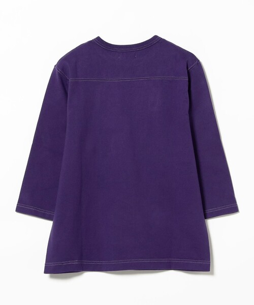 BEAMS BOY(ビームスボーイ)の「テンジク フットボール 3/4 Tシャツ(Tシャツ/カットソー・レディース・グレー/ホワイト/パープル/ネイビー・1/2)」の12枚目の写真