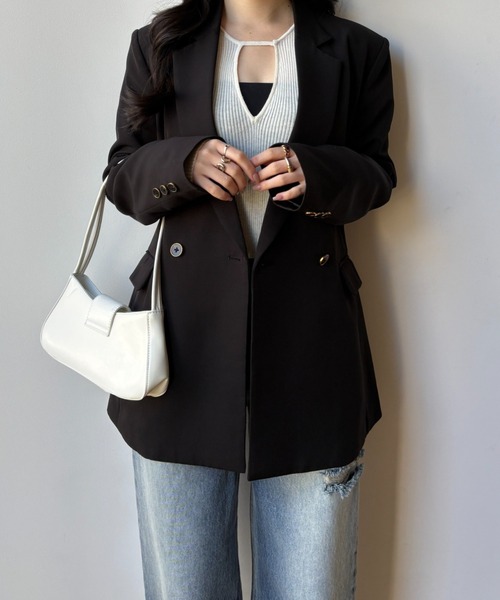 senee ダブルテーラードジャケット　Sサイズ　完売品 double tailored jacket（ダブルテーラードジャケット）（テーラード