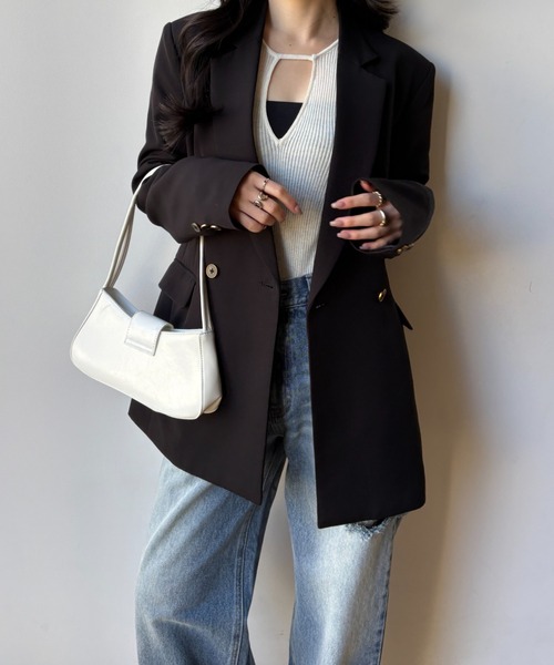 【即日発送可】senee ダブルテーラードジャケット　Mサイズ double tailored jacket（ダブルテーラードジャケット）（テーラード