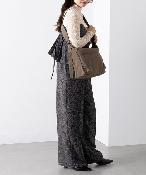 EARTH MADE（アースメイド）の「【EARTH MADE】7POCKET INSIDE PRINT SHOULDER（ショルダーバッグ・レディース・チャコールグレー/ベージュ/ネイビー/ブラウン/ブラック・FREE）」の17枚目の写真