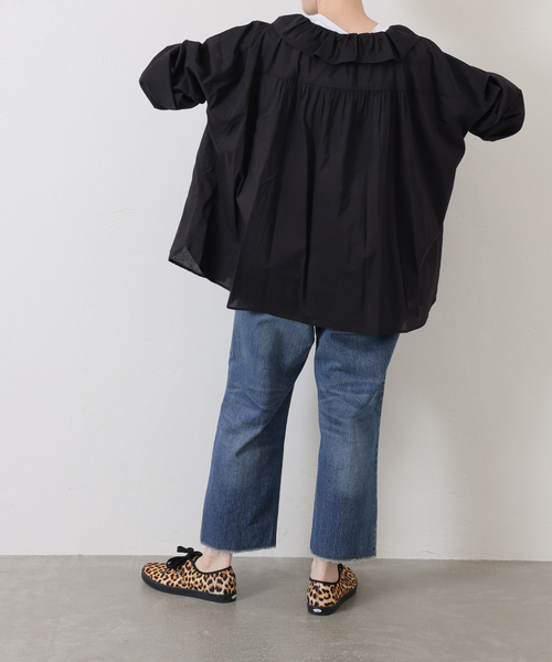 JOURNAL STANDARD LUXE(ジャーナルスタンダード ラックス)の「コットンローン フリルパフブラウス(シャツ/ブラウス・レディース・ホワイト/ブラック・FREE)」の11枚目の写真