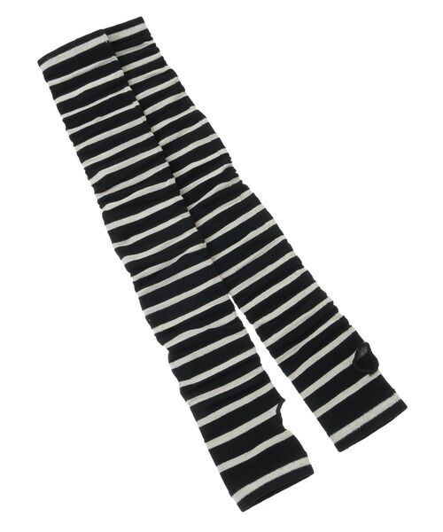 Green　Parks（グリーンパークス）の「JAMGARDEN.UVカットボーダーアームカバー（アームカバー・レディース・ブラック・FREE）」の2枚目の写真