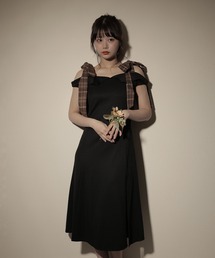 M DOLLY original* shirt docking check block dress/シャツ