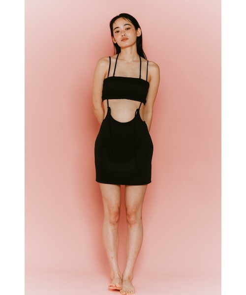 Knuth Marf（クヌースマーフ）の「Knuth Marf Suspender Swim Wear（水着・レディース・ブラック/オフホワイト・FREE）」の6枚目の写真