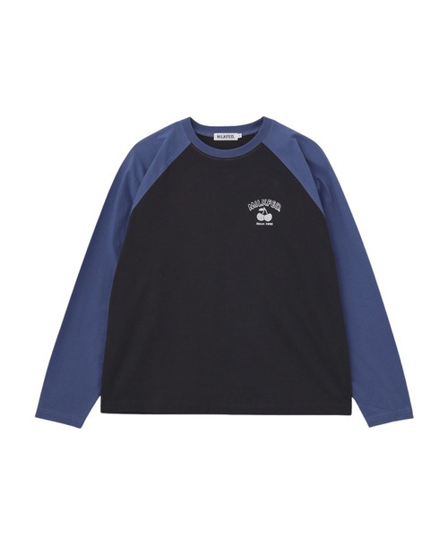 MILKFED.(ミルクフェド)の「ROUND LOGO GLITTER CHERRY B/B TEE(Tシャツ/カットソー・レディース・ホワイト/チャコール/オートミール・L/M)」の2枚目の写真