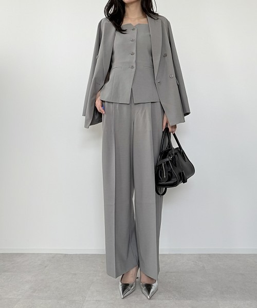 セール】【みさとさんコラボ】フロントボタンビスチェ＋センタープレス