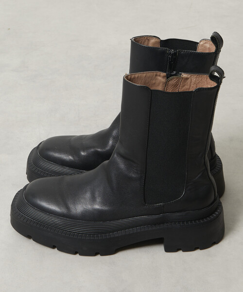 ATELIER BRUGGE/アトリエブルージュ レザー サイドゴア タンクブーツ