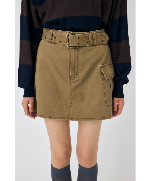 MOUSSY（マウジー）の「【25年AW新作】BELT ミニスカート（スカート・レディース・ベージュ/ダークグレー・1/2）」の11枚目の写真