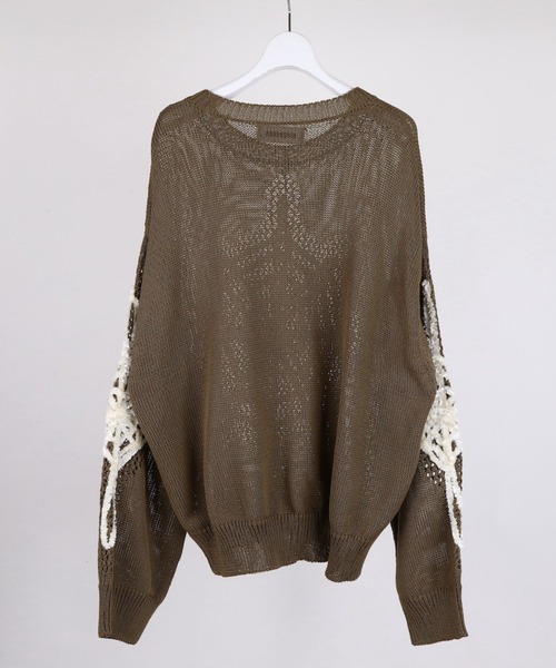 spider damaged mesh knit スパイダーニット y2k 韓国 スパイダーメッシュニット KSG20557