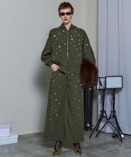 レディース メゾンスペシャルVegan Leather Bijou Hoodie
