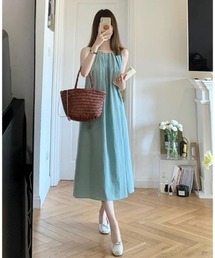 Aライン ノースリーブワンピース