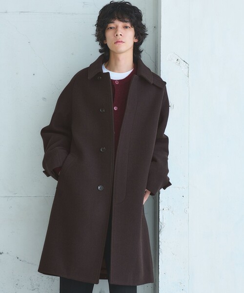 SENTDALE WOOL ステンカラーコート（ステンカラーコート）｜green