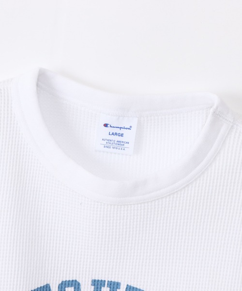 Champion(チャンピオン)の「Champion Sleeve T-Shirt(Tシャツ/カットソー・メンズ・オリーブ/ホワイト×ブルー/ブラック×ホワイト/ネイビー/ブラック×グレー・XL/L/M)」の7枚目の写真