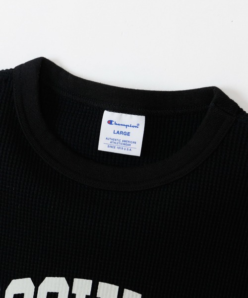 Champion(チャンピオン)の「Champion Sleeve T-Shirt(Tシャツ/カットソー・メンズ・オリーブ/ホワイト×ブルー/ブラック×ホワイト/ネイビー/ブラック×グレー・XL/L/M)」の11枚目の写真