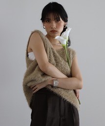 KISHIDAMIKI キシダミキ ベージュベスト KISHIDAMIKI
