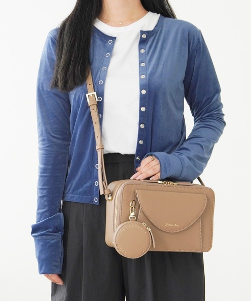 Jewelna Rose(ジュエルナローズ)の「【ポーチ付き】 ヴィクシー ショルダーバッグ 16231(ショルダーバッグ・レディース・グリーン/オレンジ/グレイッシュベージュ・FREE)」の2枚目の写真