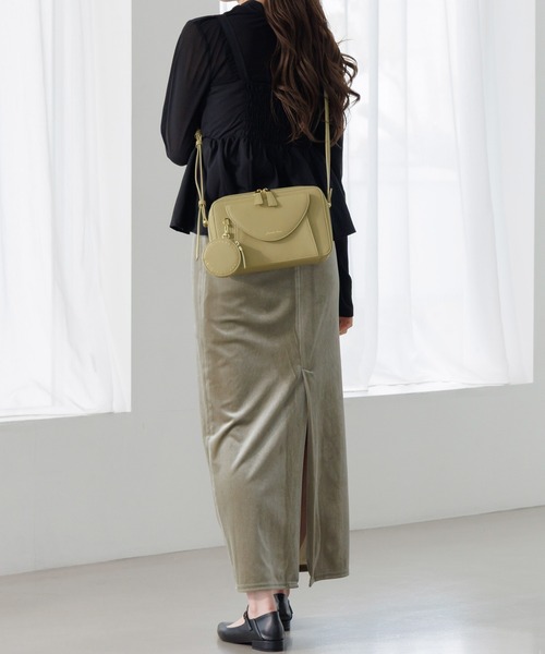 Jewelna Rose(ジュエルナローズ)の「【ポーチ付き】 ヴィクシー ショルダーバッグ 16231(ショルダーバッグ・レディース・グリーン/オレンジ/グレイッシュベージュ・FREE)」の4枚目の写真