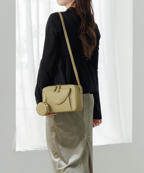 Jewelna Rose(ジュエルナローズ)の「【ポーチ付き】 ヴィクシー ショルダーバッグ 16231(ショルダーバッグ・レディース・グリーン/オレンジ/グレイッシュベージュ・FREE)」の7枚目の写真