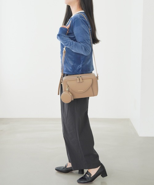 Jewelna Rose(ジュエルナローズ)の「【ポーチ付き】 ヴィクシー ショルダーバッグ 16231(ショルダーバッグ・レディース・グリーン/オレンジ/グレイッシュベージュ・FREE)」の8枚目の写真