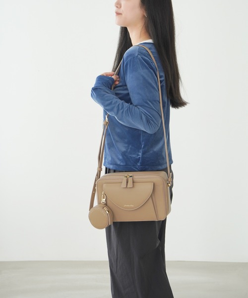 Jewelna Rose(ジュエルナローズ)の「【ポーチ付き】 ヴィクシー ショルダーバッグ 16231(ショルダーバッグ・レディース・グリーン/オレンジ/グレイッシュベージュ・FREE)」の9枚目の写真