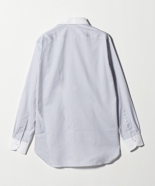 UNITED ARROWS(ユナイテッドアローズ)の「イージーケア AG キャンディーストライプ セミワイドカラー クレリックシャツ 抗菌防臭(ビジネスシャツ・メンズ・グレー系・41cm/38cm/40cm/39cm)」の3枚目の写真