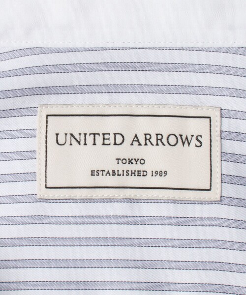 UNITED ARROWS(ユナイテッドアローズ)の「イージーケア AG キャンディーストライプ セミワイドカラー クレリックシャツ 抗菌防臭(ビジネスシャツ・メンズ・グレー系・41cm/38cm/40cm/39cm)」の9枚目の写真