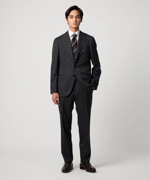 UNITED ARROWS(ユナイテッドアローズ)の「イージーケア AG キャンディーストライプ セミワイドカラー クレリックシャツ 抗菌防臭(ビジネスシャツ・メンズ・グレー系・41cm/38cm/40cm/39cm)」の14枚目の写真