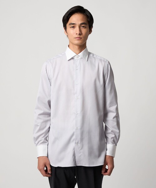 イージーケア AG キャンディーストライプ セミワイドカラー クレリック