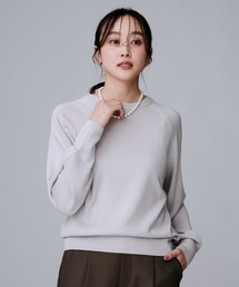 【8色展開/コンパクト丈】レーヨン混 コクーンニット