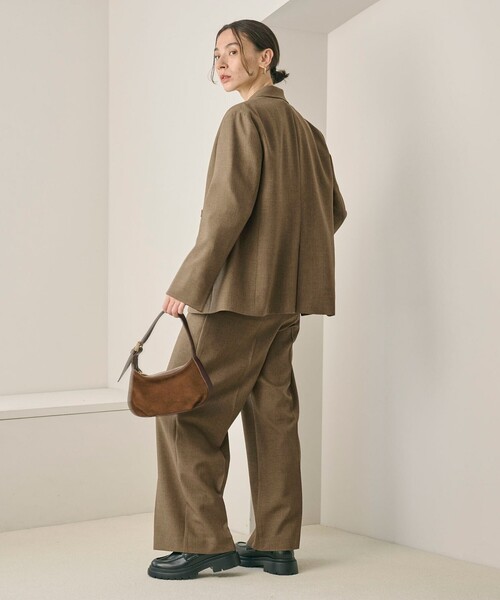 BEAUTY&YOUTH UNITED ARROWS（ビューティーアンドユースユナイテッドアローズ）の「【WEB限定 Wardrobe DAILY MINIMAL】ウールライク メランジダブルジャケット ウォッシャブル（テーラードジャケット・レディース・ブラック/ベージュ/ダークグレー・L/M/S）」の17枚目の写真