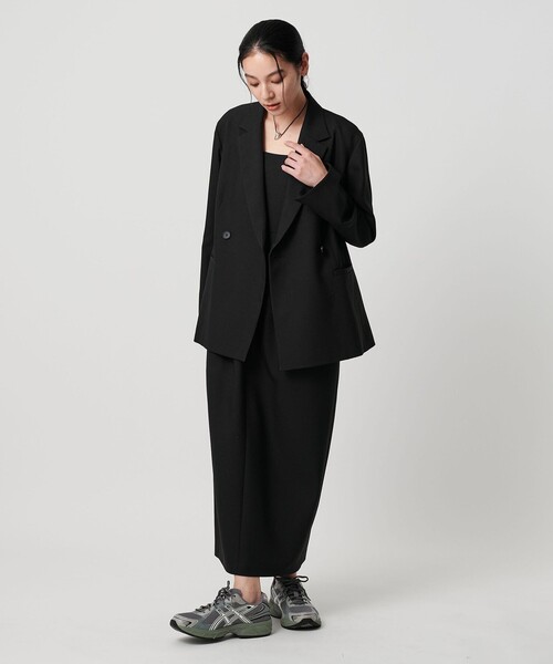 BEAUTY&YOUTH UNITED ARROWS（ビューティーアンドユースユナイテッドアローズ）の「【WEB限定 Wardrobe DAILY MINIMAL】ウールライク メランジダブルジャケット ウォッシャブル（テーラードジャケット・レディース・ブラック/ベージュ/ダークグレー・L/M/S）」の20枚目の写真