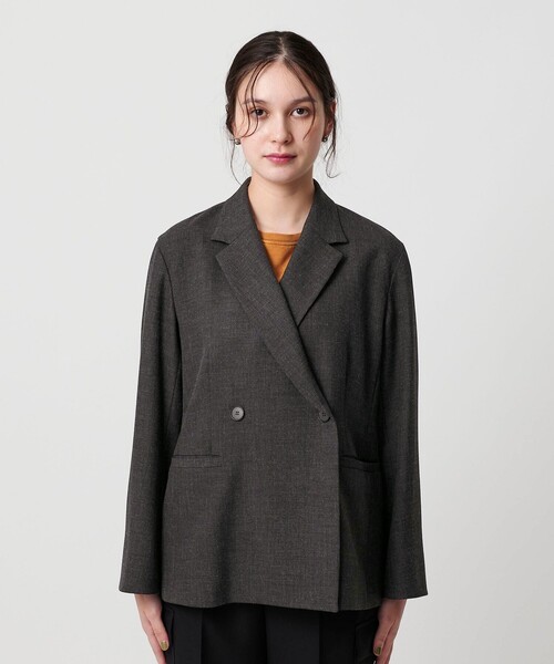 WEB限定 Wardrobe DAILY MINIMAL】ウールライク メランジダブル