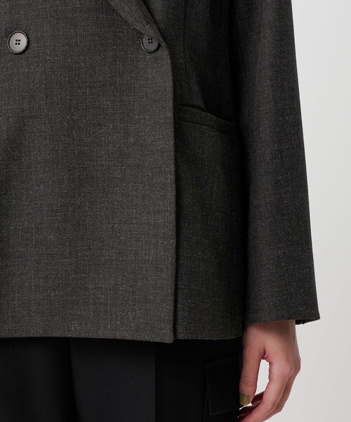 WEB限定 Wardrobe DAILY MINIMAL】ウールライク メランジダブル