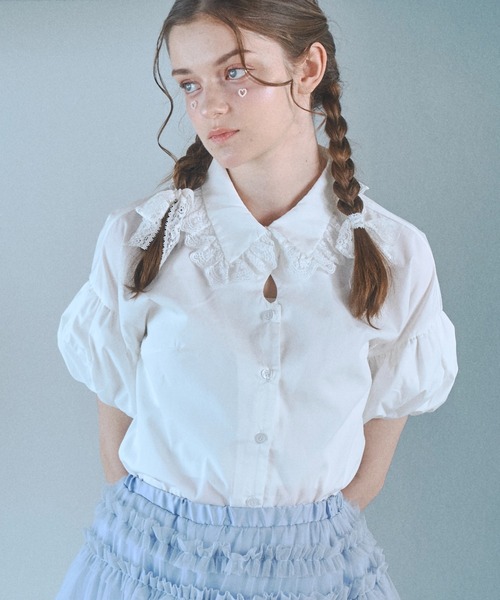 【Yumi 】Lovilyn 涙あきなで肩ブラウス Lovilyn ブラウス シャツ 涙あきなで肩ブラウス レディース