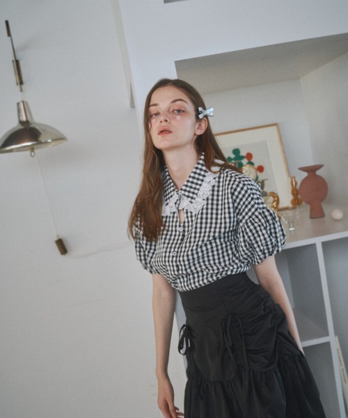 涙あきなで肩ブラウス