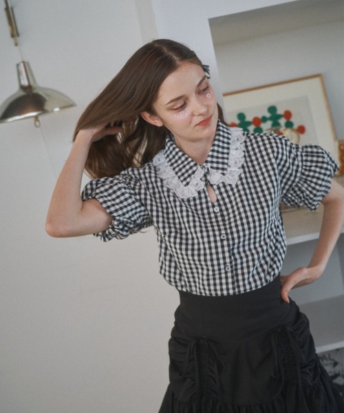 涙あきなで肩ブラウス