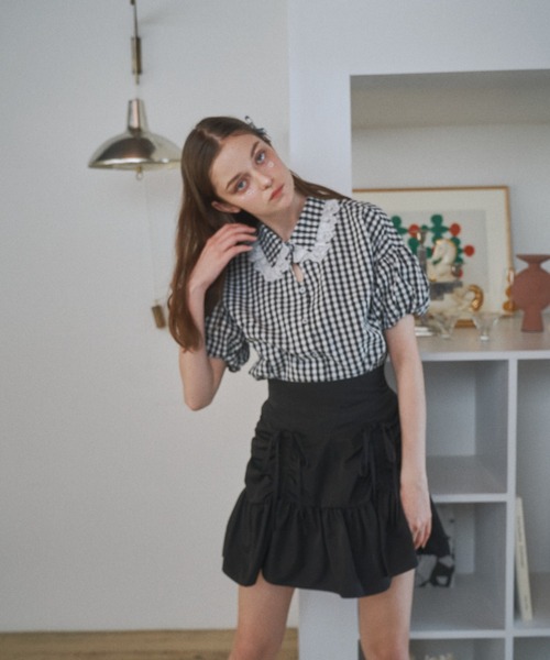 涙あきなで肩ブラウス