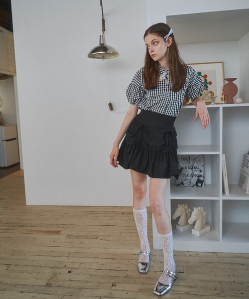 涙あきなで肩ブラウス