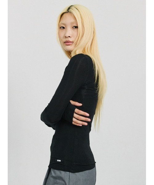 SORIN(ソリン )の「Lyocell Basic Fit Top/リヨセル ベーシックフィットトップ(Tシャツ/カットソー・レディース・ブラック/グレー/ホワイト/ベージュ・38)」の10枚目の写真