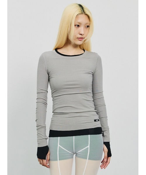 SORIN(ソリン )の「Lyocell Basic Fit Top/リヨセル ベーシックフィットトップ(Tシャツ/カットソー・レディース・ブラック/グレー/ホワイト/ベージュ・38)」の5枚目の写真