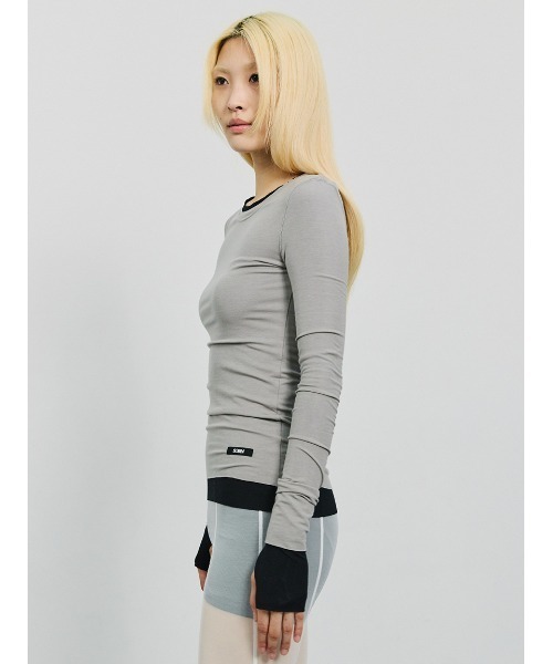SORIN(ソリン )の「Lyocell Basic Fit Top/リヨセル ベーシックフィットトップ(Tシャツ/カットソー・レディース・ブラック/グレー/ホワイト/ベージュ・38)」の7枚目の写真
