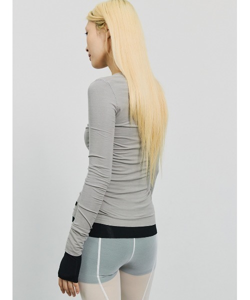 SORIN(ソリン )の「Lyocell Basic Fit Top/リヨセル ベーシックフィットトップ(Tシャツ/カットソー・レディース・ブラック/グレー/ホワイト/ベージュ・38)」の6枚目の写真